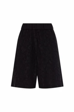 Dries Van Noten CZARNY Szorty o dekoracyjnej fakturze