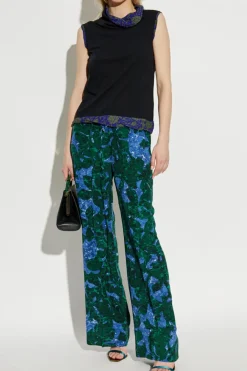 Dries Van Noten CZARNY Top ze stójką
