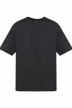 Dries Van Noten CZARNY T-shirt z okrągłym dekoltem