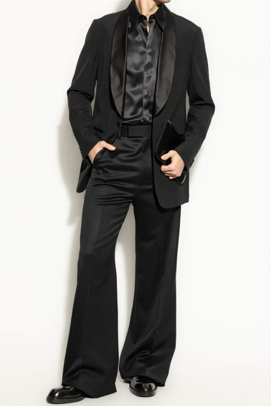 Dries Van Noten CZARNY Wełniana marynarka