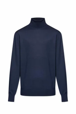 Dries Van Noten GRANATOWY Wełniany golf