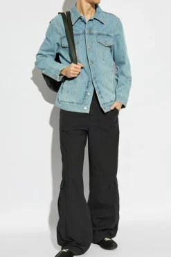 Dries Van Noten GRANATOWY Spodnie typu ‘cargo’