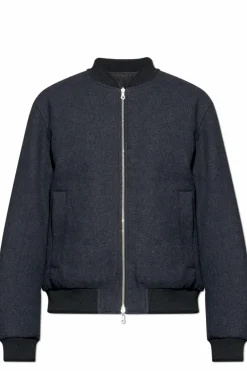Dries Van Noten GRANATOWY Kurtka z kieszeniami