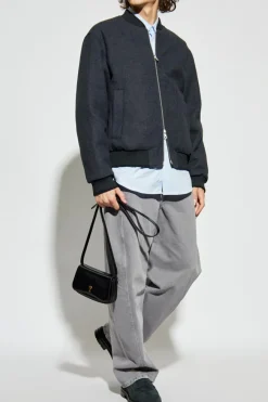 Dries Van Noten GRANATOWY Kurtka z kieszeniami