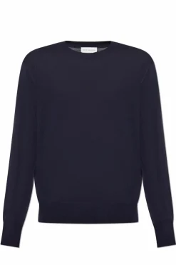 Dries Van Noten GRANATOWY Wełniany sweter