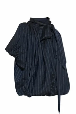 Dries Van Noten GRANATOWY Top `Crunch`