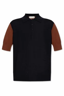 Dries Van Noten GRANATOWY Polo `Midland`