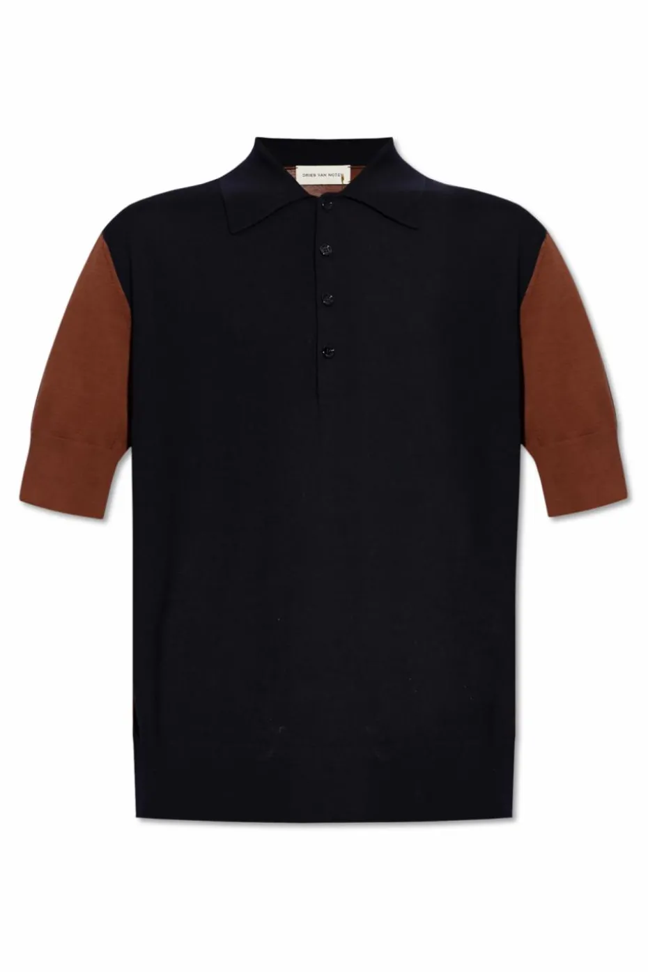 Dries Van Noten GRANATOWY Polo `Midland`