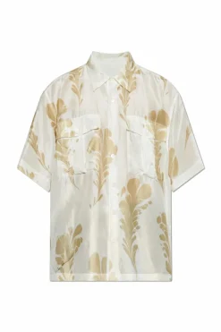 Dries Van Noten kremowy Jedwabna koszula