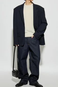 Dries Van Noten kremowy Wełniany sweter