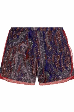 Dries Van Noten MULTIKOLOR Szorty z koronkowymi wstawkami