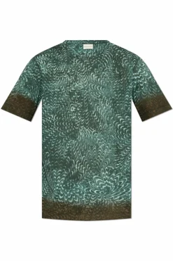 Dries Van Noten NIEBIESKI Wzorzysty t-shirt