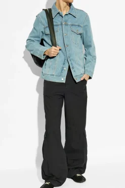 Dries Van Noten NIEBIESKI Jeansowa kurtka