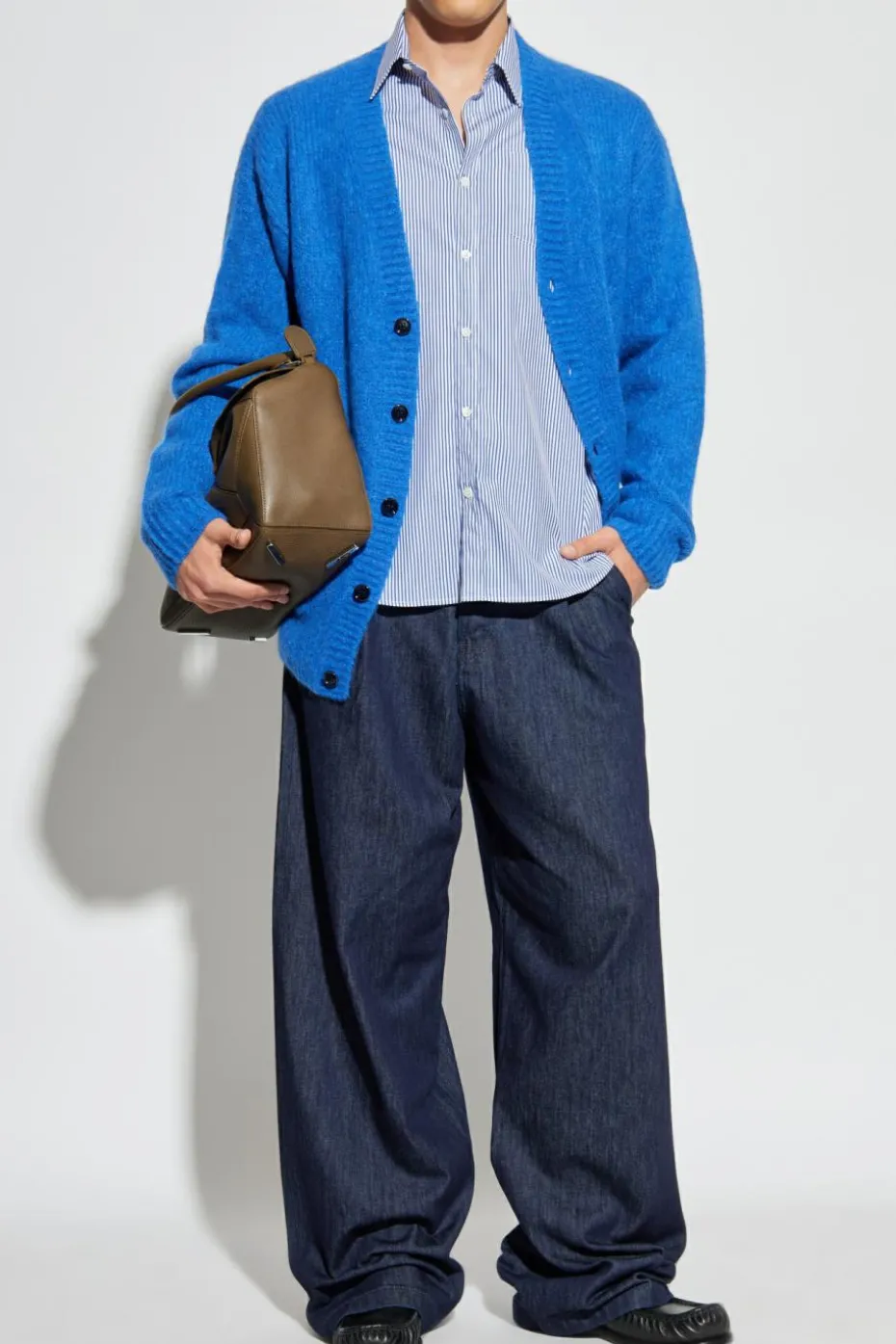 Dries Van Noten NIEBIESKI Kardigan `Mounia`