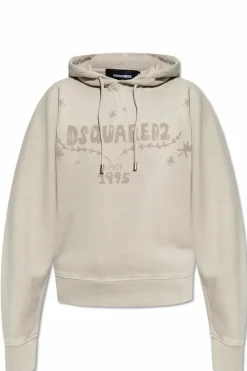 Dsquared2 beżowy Bluza z logo