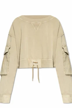 Dsquared2 beżowy Bluza z wiązaniem