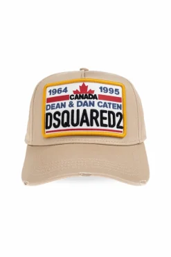 Dsquared2 beżowy Czapka z daszkiem