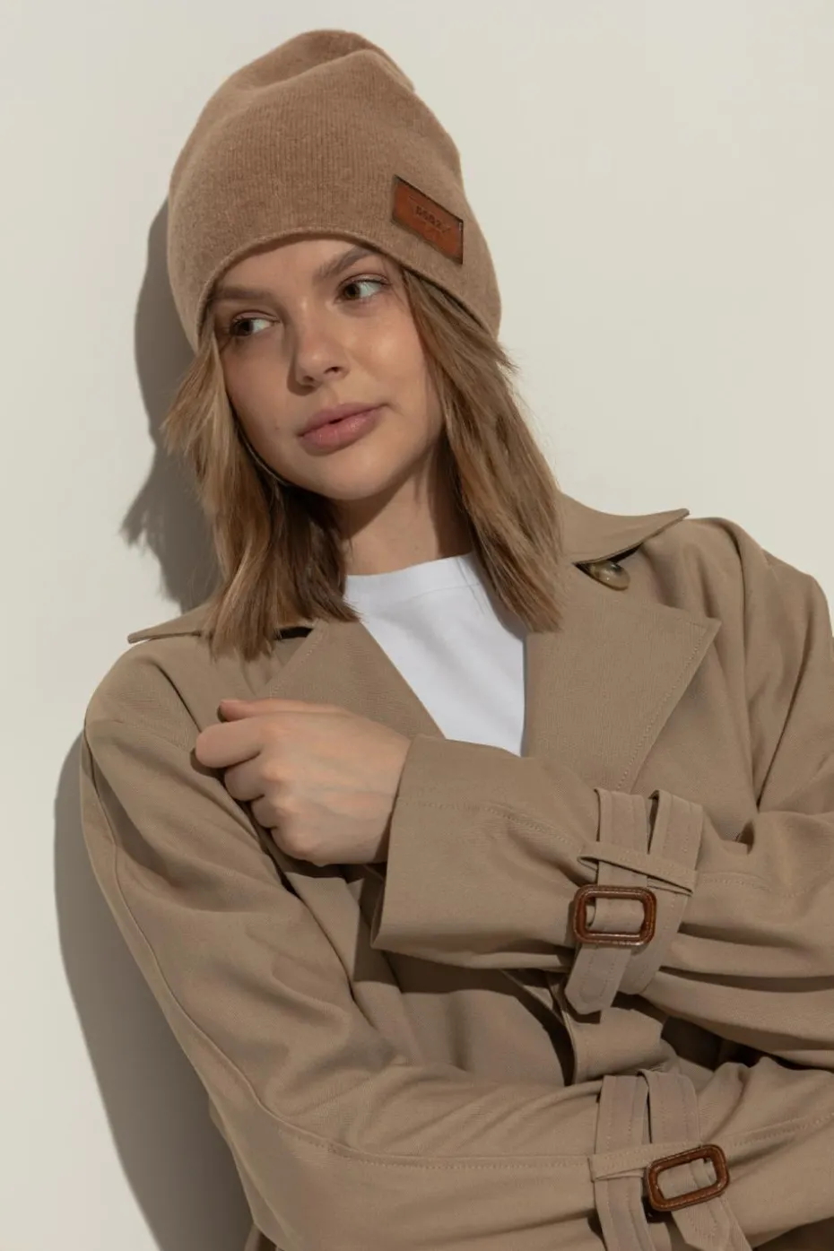Dsquared2 beżowy Czapka z logo