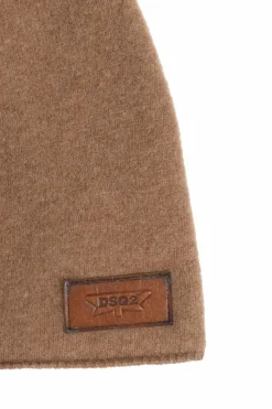 Dsquared2 beżowy Czapka z logo