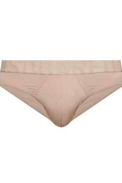 Dsquared2 beżowy Figi z logo