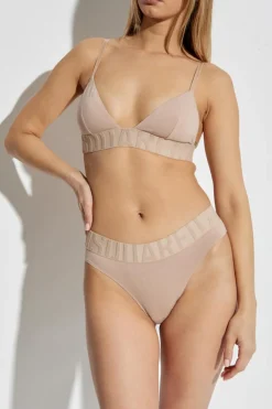 Dsquared2 beżowy Figi z logo