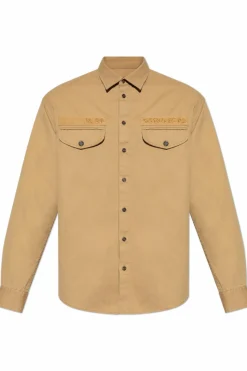 Dsquared2 beżowy Koszula z logo
