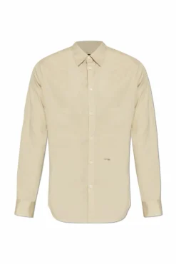 Dsquared2 beżowy Koszula z logo