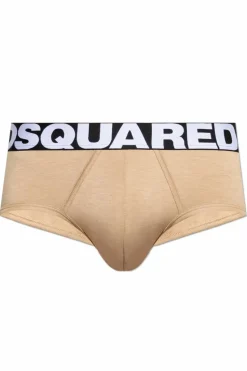 Dsquared2 beżowy Slipy z logo