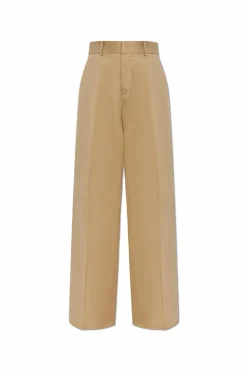 Dsquared2 beżowy Spodnie w kant