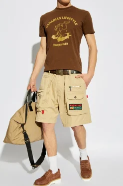 Dsquared2 beżowy Szorty `Boxer`