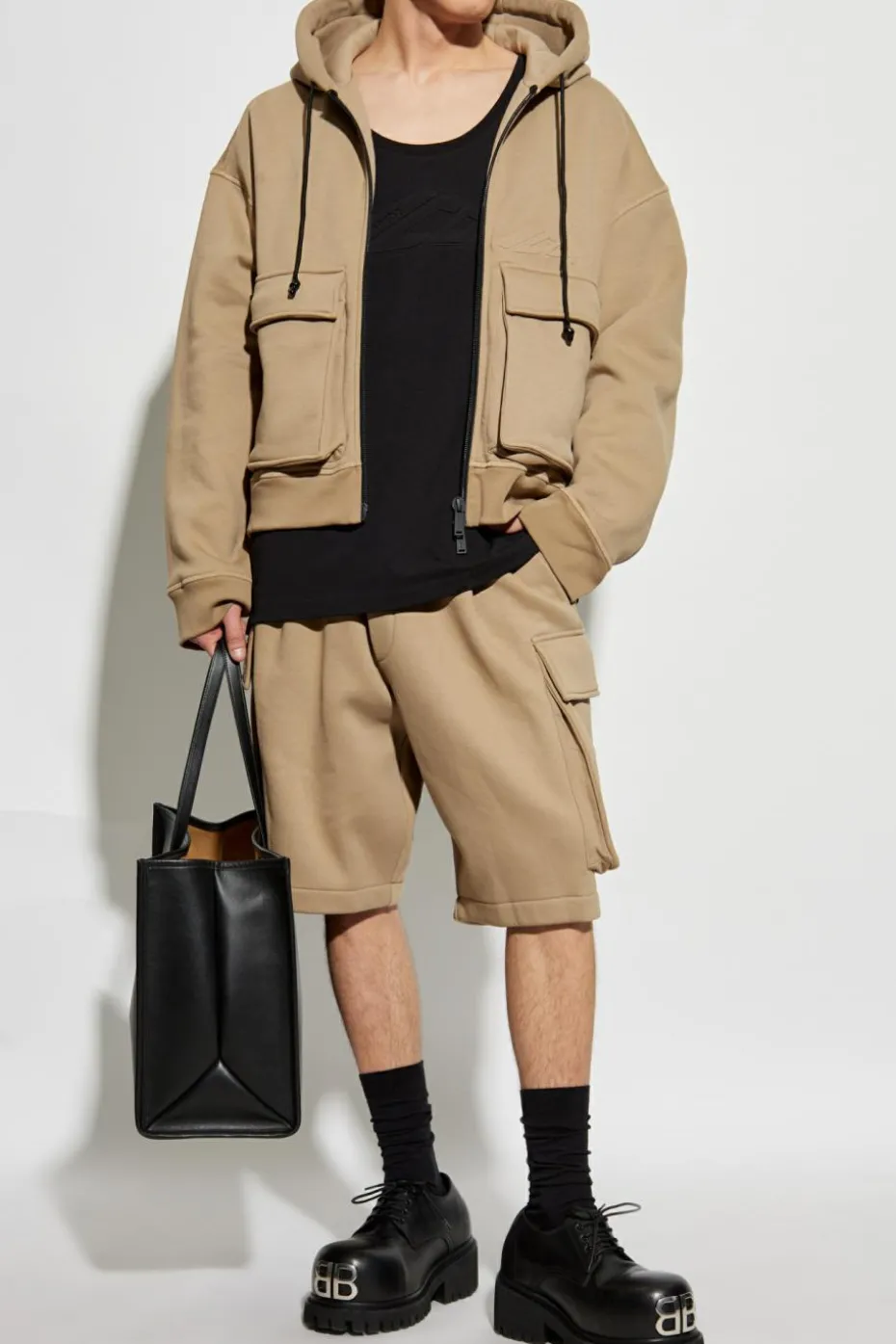 Dsquared2 beżowy Szorty typu `cargo`