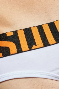 Dsquared2 BIAŁY Bawełniane slipy z logo