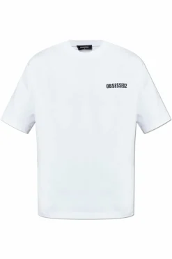 Dsquared2 BIAŁY Bawełniany t-shirt