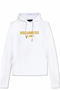 Dsquared2 BIAŁY Bluza z kapturem