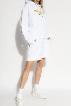 Dsquared2 BIAŁY Bluza z kapturem