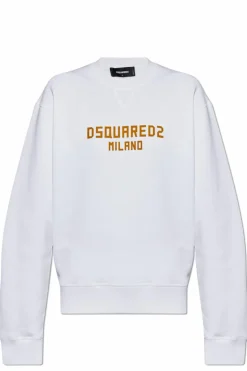 Dsquared2 BIAŁY Bluza z logo
