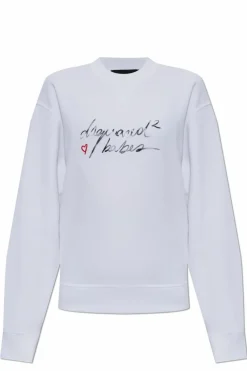 Dsquared2 BIAŁY Bluza z nadrukiem