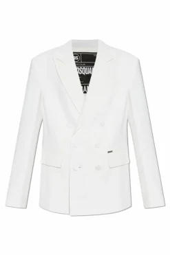 Dsquared2 BIAŁY Dwurzędowa marynarka