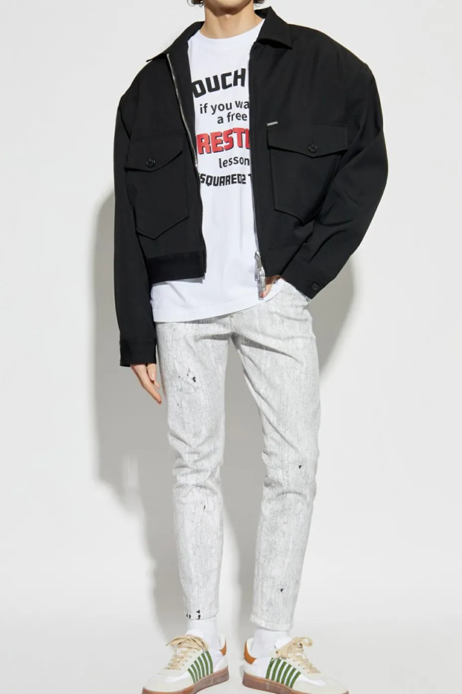 Dsquared2 BIAŁY Jeansy `Skater`