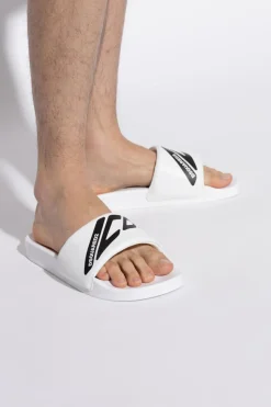 Dsquared2 BIAŁY Klapki z logo