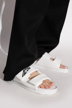 Dsquared2 BIAŁY Klapki z logo