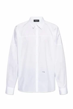 Dsquared2 BIAŁY Koszula z nadrukowanym logo