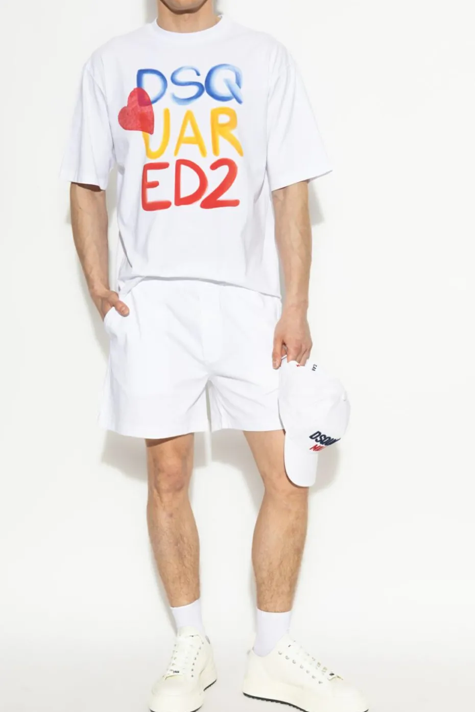 Dsquared2 BIAŁY Szorty kapsuła `Summer Lovers`