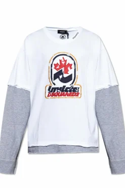 Dsquared2 BIAŁY T-shirt kapsuła 'Invicta'