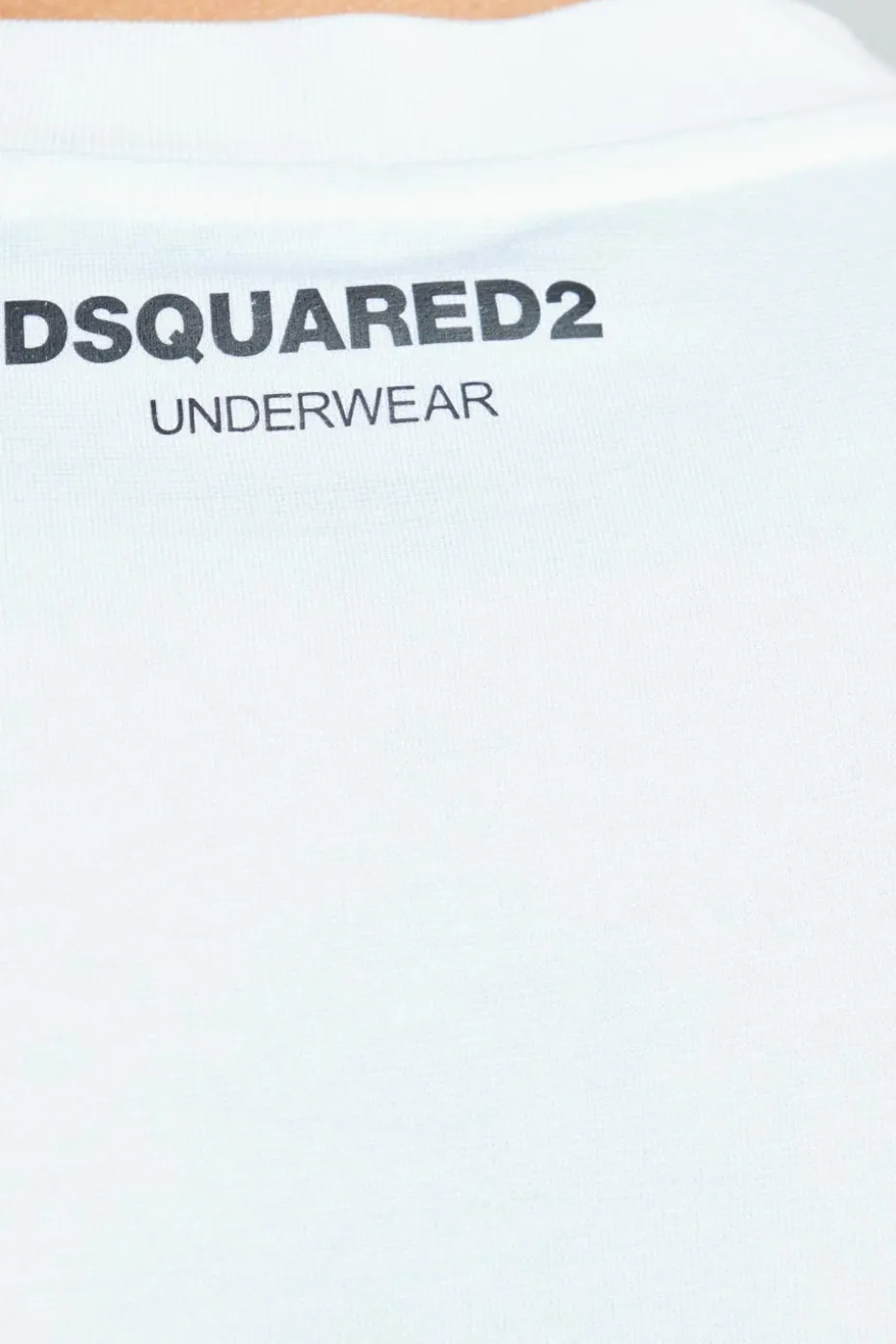 Dsquared2 BIAŁY T-shirt z bieliźniany z okrągłym dekoltem