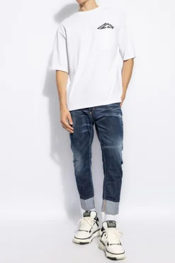 Dsquared2 BIAŁY T-shirt z logo