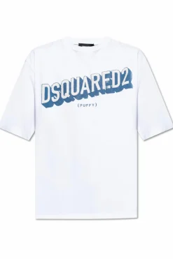 Dsquared2 BIAŁY T-shirt z logo
