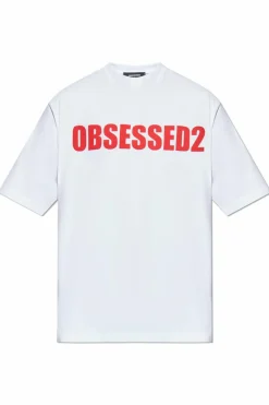 Dsquared2 BIAŁY T-shirt z logo