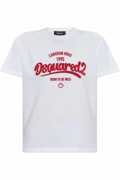 Dsquared2 BIAŁY T-shirt z logo