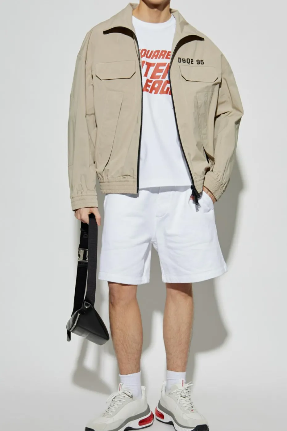 Dsquared2 BIAŁY T-shirt z nadrukiem